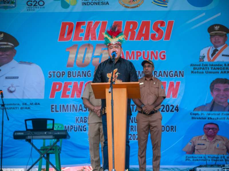 105 kampung Stop Buang Air Besar Sembarangan (BABS), di Kampung Samber &amp;  Pencanangan Eliminasi Mala