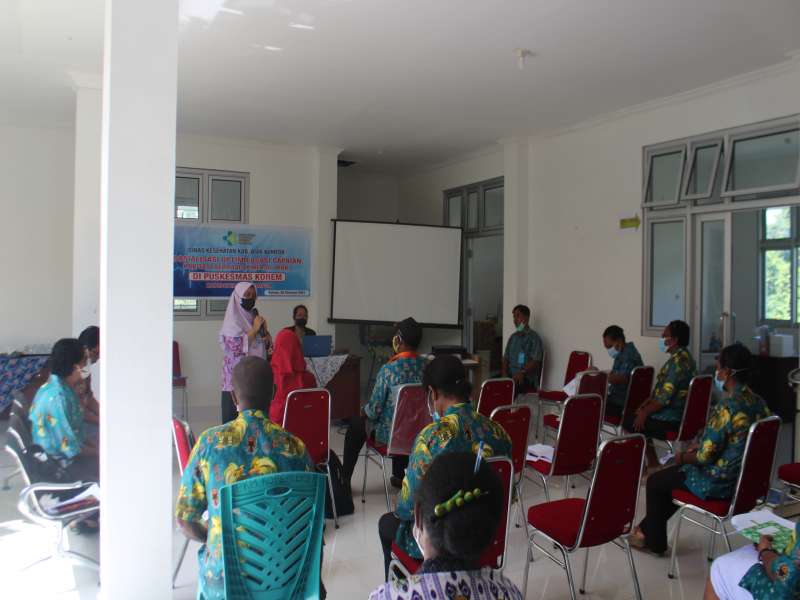 Sosialisasi Optimalisasi capain KBK di Puskesmas Korem