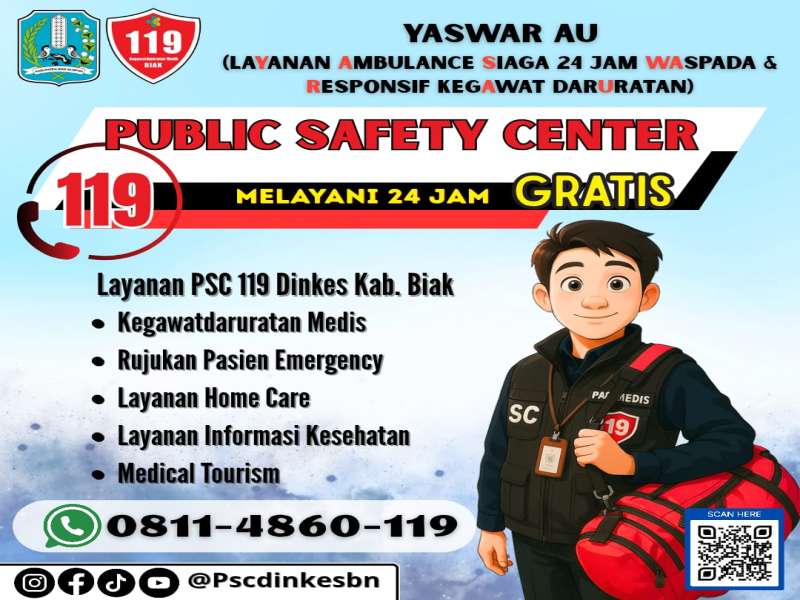 Layanan PSC 119 Yaswar Au Dinkes Biak