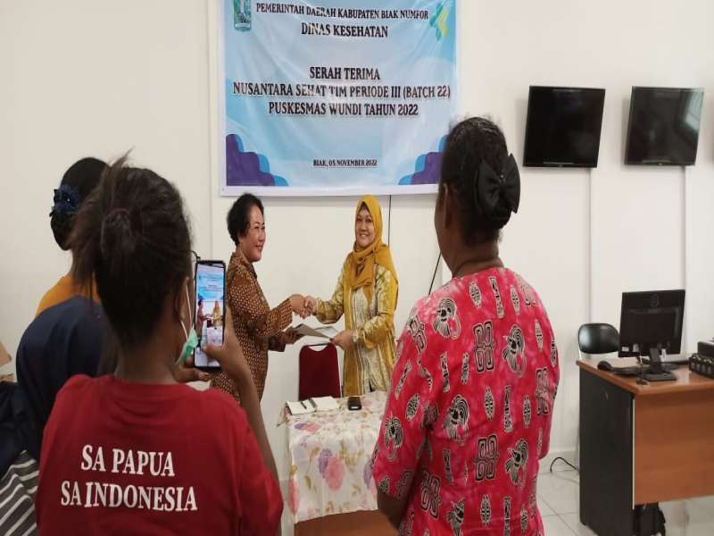 Serah Terima Tenaga Nusantara Sehat ( NS) Puskesmas Wundi